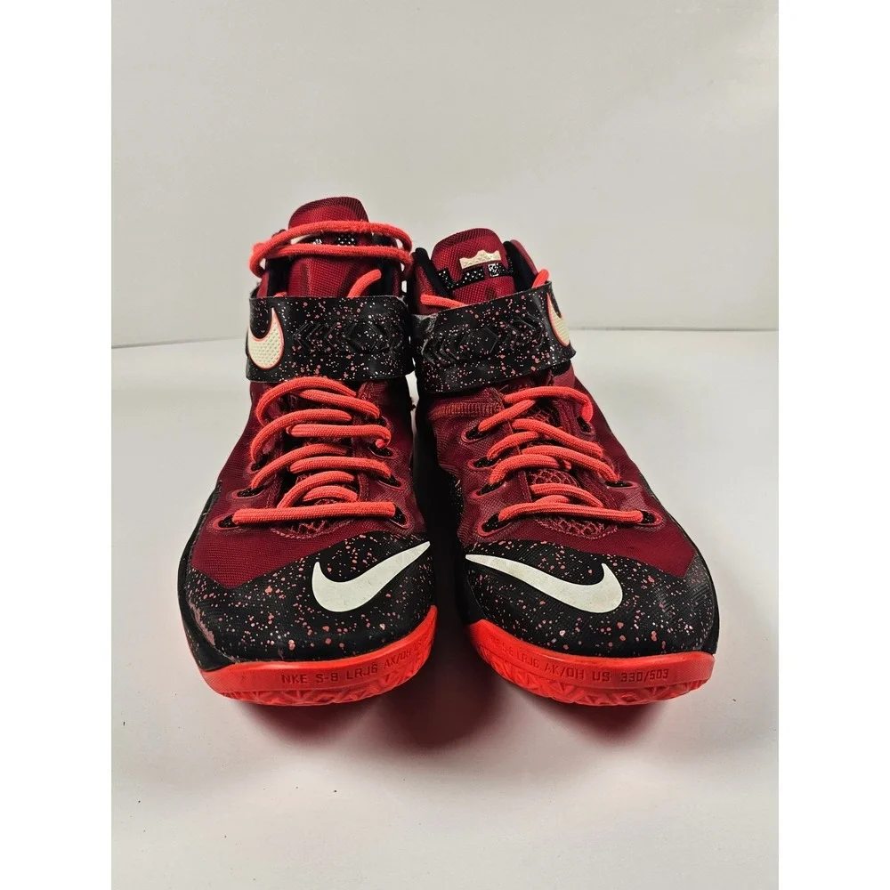 Nike Zoom LeBron Soldier 8 University Red Black Speckled 688579-616 Mens Size 10
